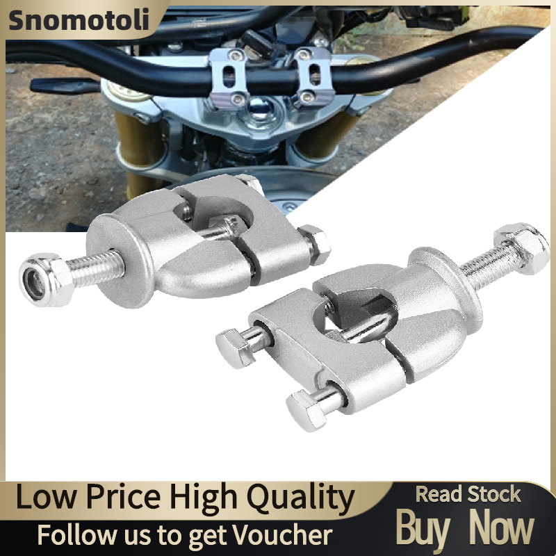 1 Pair Aluminum Alloy Motorbike Mount Riser 22mm Motorcycle Handlebar Fixed Clamps
