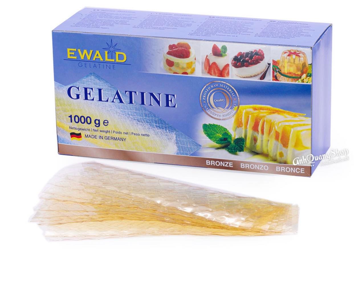 Gelatin lá Ewald Đức-5 lá