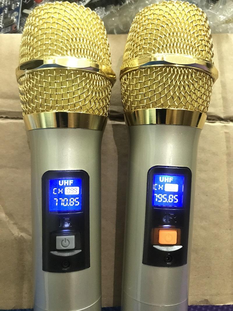 Bộ 2 Micro Không Dây Cao Cấp Cho Loa Kéo Tần số UHF