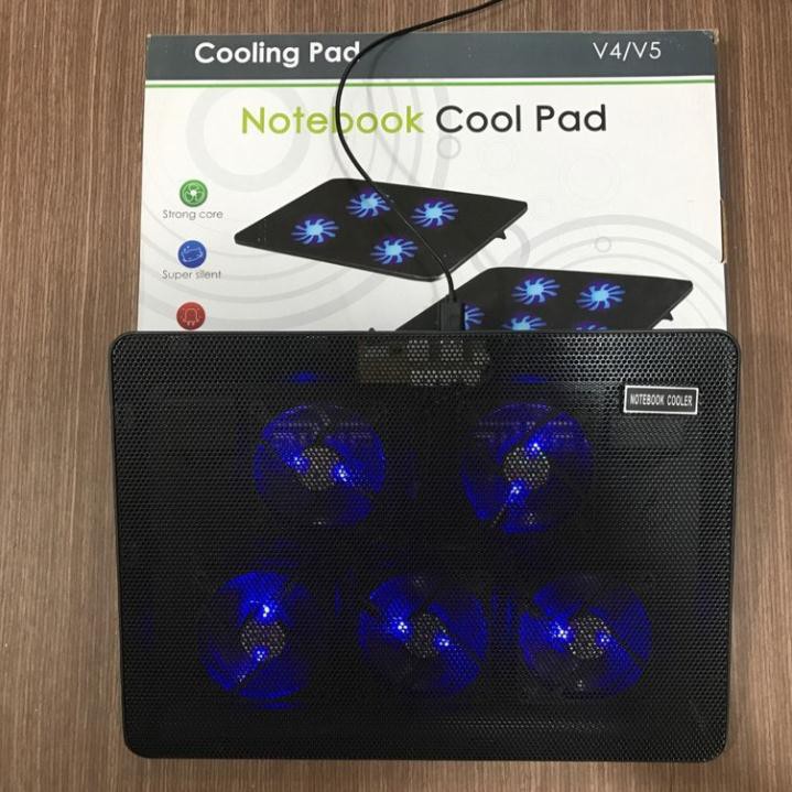 [HCM]Đế tản nhiệt laptop CoolPad V4/V5 4 fan [Cực tốt]