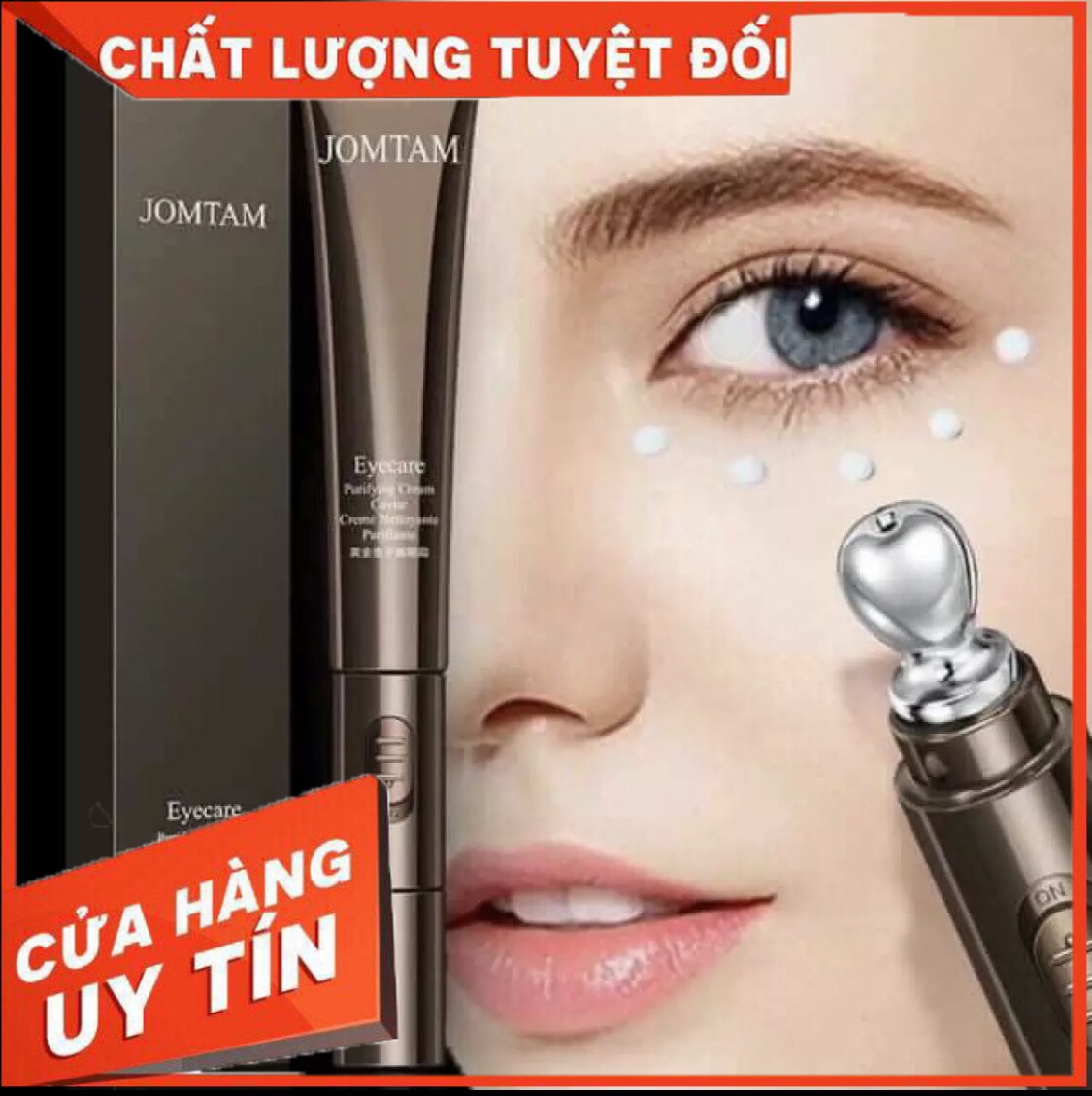 Thanh lăn mắt jomtam kèm kem massage mắt , giảm thâm quầng mắt hiệu quả
