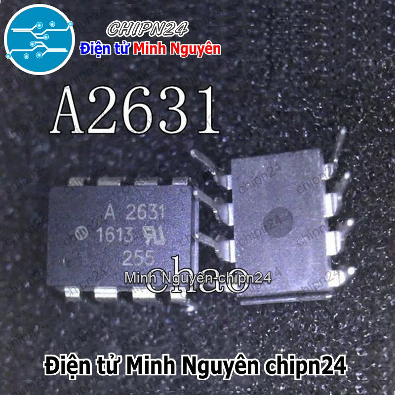 [1 con] (DIP) Opto A2631 DIP-8 Đen (HCPL2631 2631) - HH003927