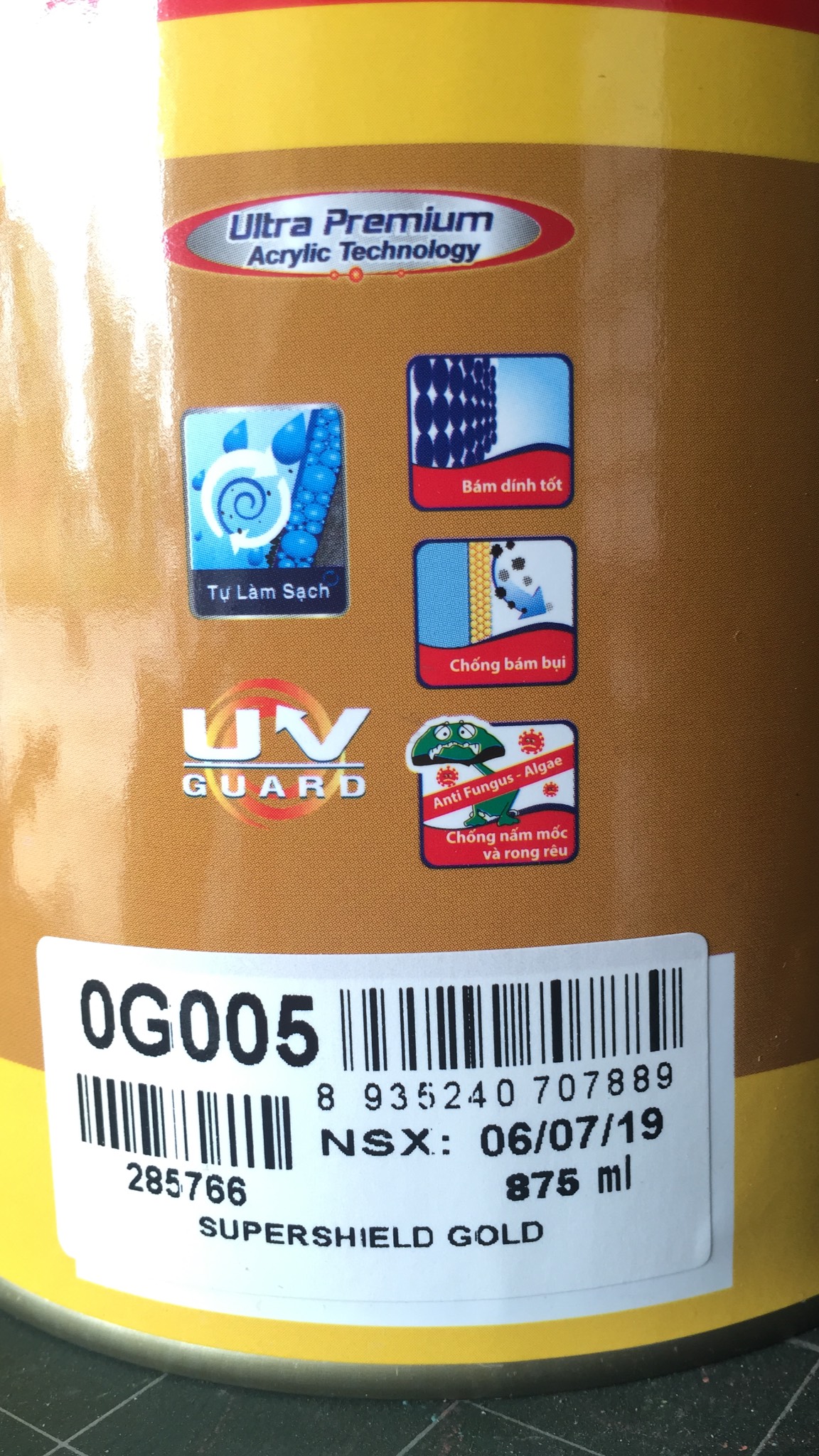Sơn phủ nhũ vàng cao cấp SuperShield Ext