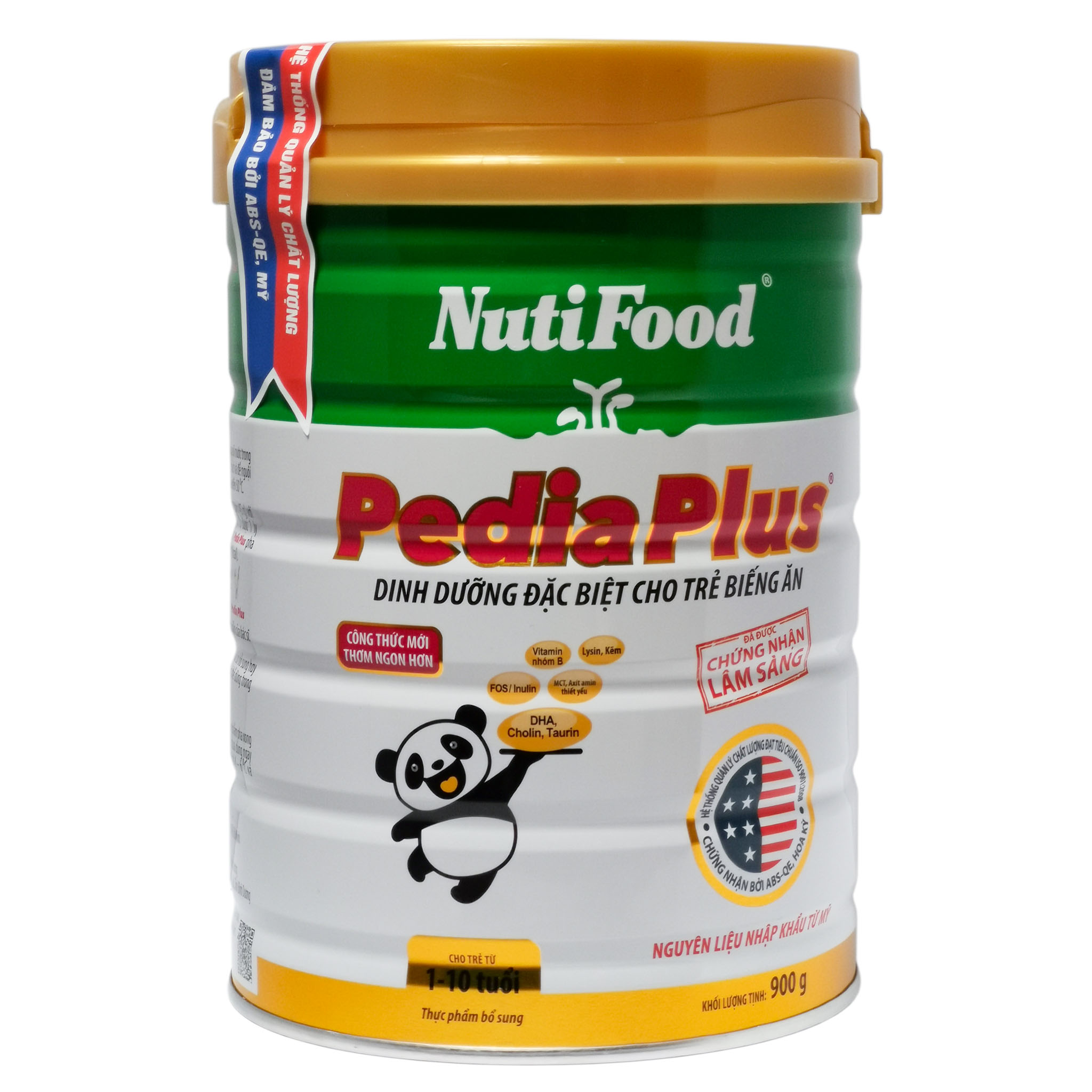 Sữa Bột NutiFood Pedia Plus Hộp 900g (Dinh dưỡng đặc biệt cho trẻ biếng ăn; Cho trẻ 1~10 tuổi)