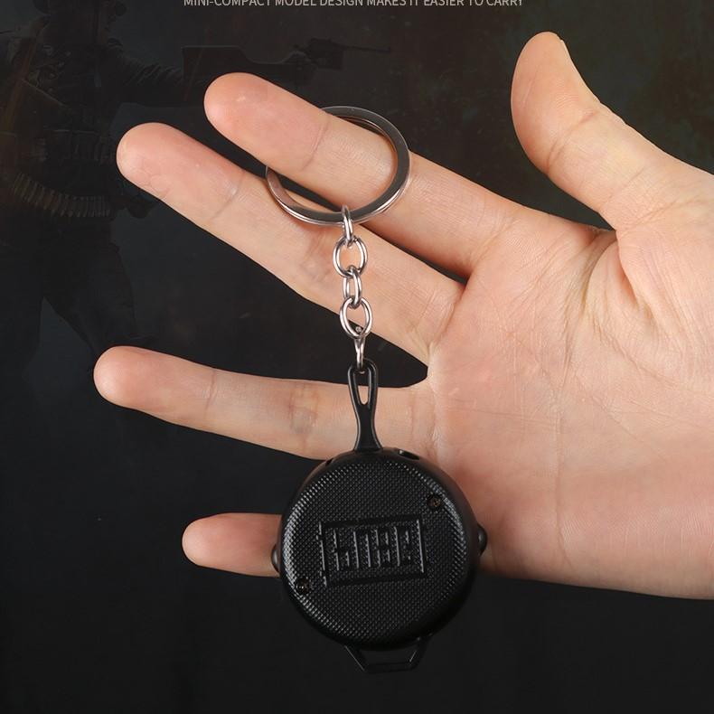 Bật lửa gas móc khóa hình Chảo PUBG ( kim loại )