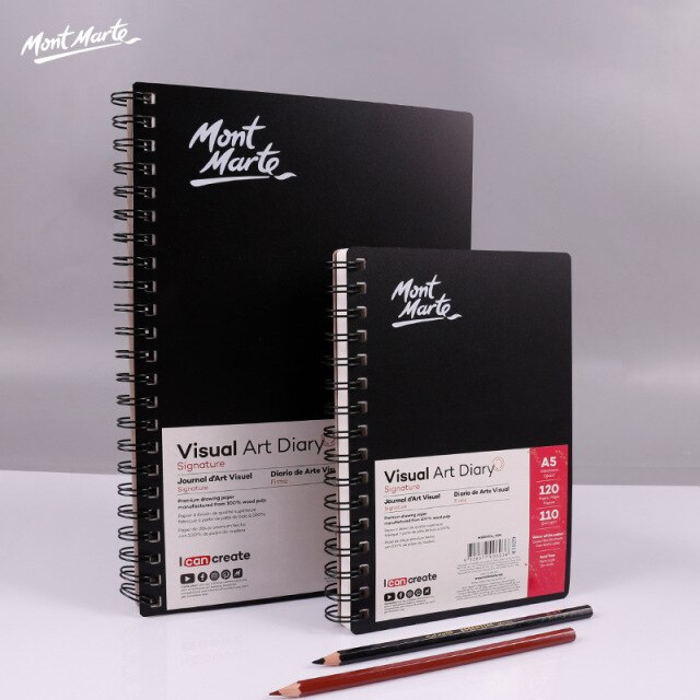 [HCM]SỔ SKETCH MONT MARTE SIZE A5/A4/A3 - VISUAL ART DAILY (BÌA NHỰA 60 TỜ GIẤY 110 GSM)