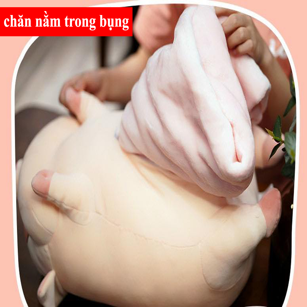 Heo Bông Kèm Chăn Mền Siêu Dễ Thương