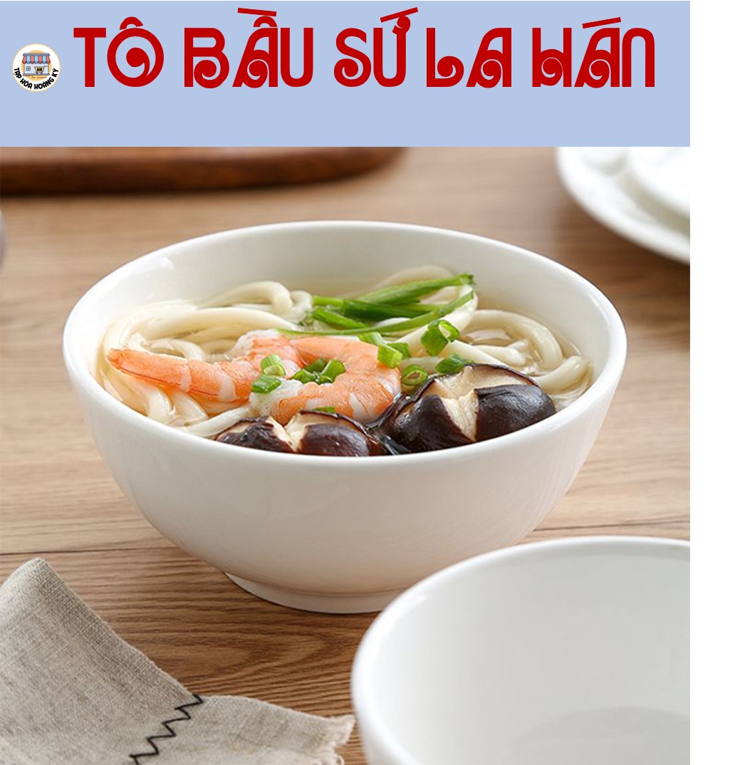 TÔ BẦU GỐM SỨ TRẮNG LA HÁN CAO CẤP -  ĐỦ SIZE (6,7,8)