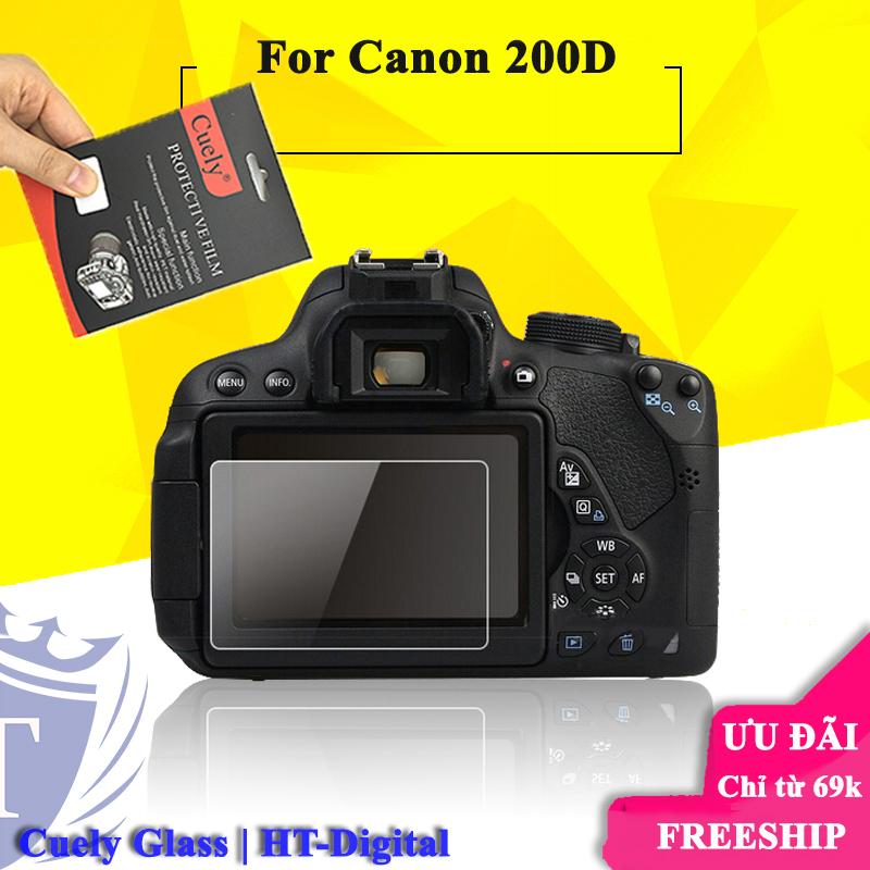 Miếng dán màn hình cường lực cho máy ảnh Canon 200D, 200D Mark II, 250D