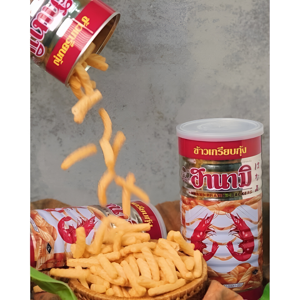 SNACK TÔM HANAMI THÁI LAN LON 110GR- SIÊU NGON