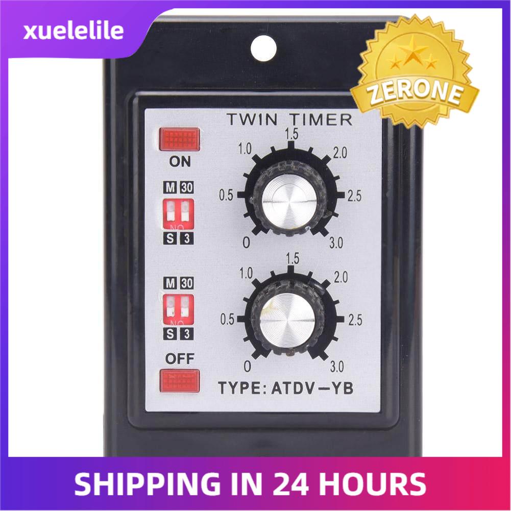 Knob Control Time Switch Relay On Off Twin Timer Relay ATDV-YB AC110V/220V50/60Hz