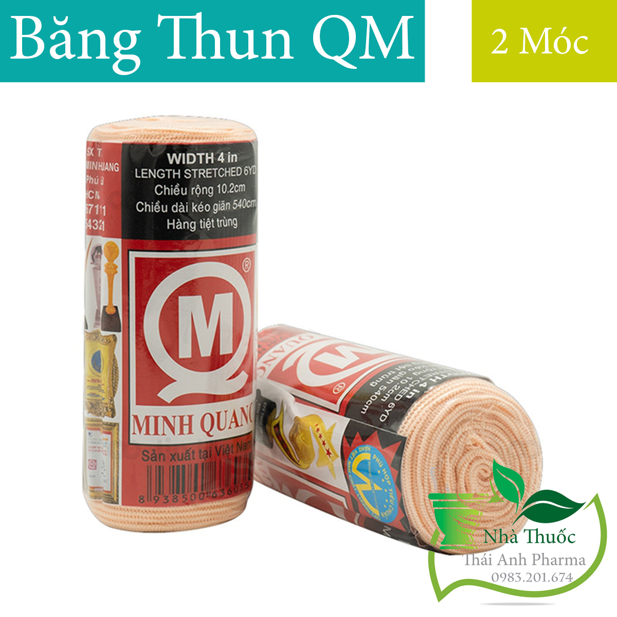 BĂNG THUN Y TẾ TIỆT TRÙNG 2  MÓC MINH QUANG