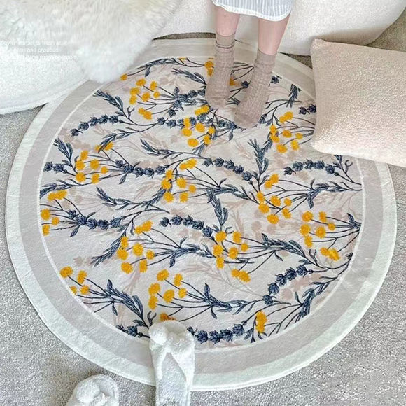 Thảm Tròn Lông Mềm Size 1m Nhiều Mẫu