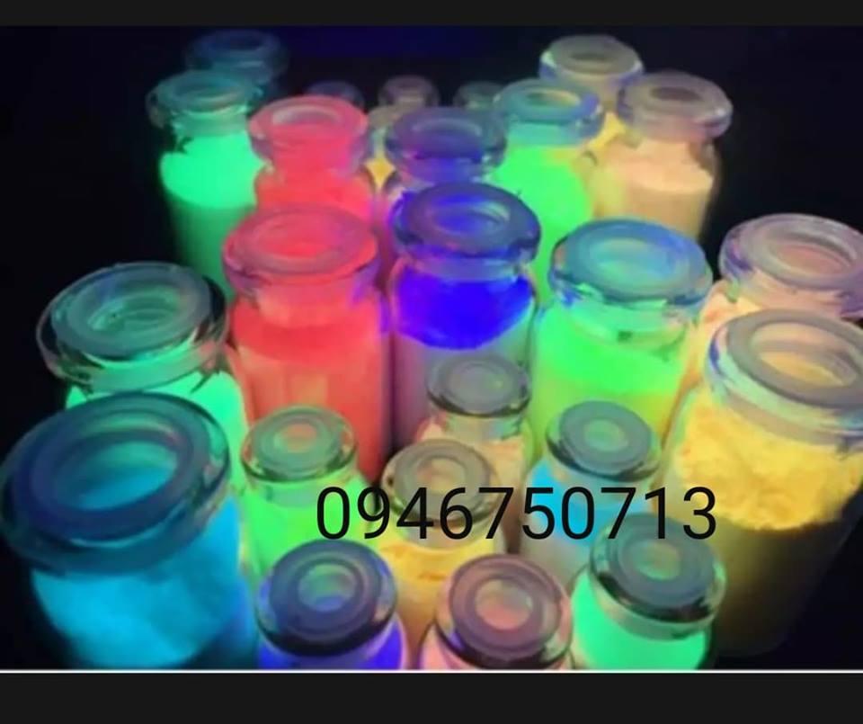 combo 15 lọ bột dạ quang kèm sơn pha