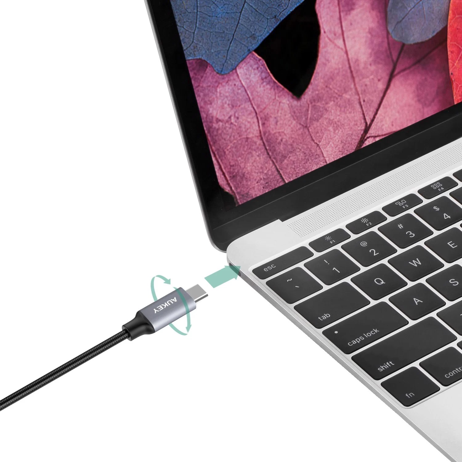 Cáp Sạc AuKey Type C To Type C CB-CD6 Bọc Nylon Dài 2m
