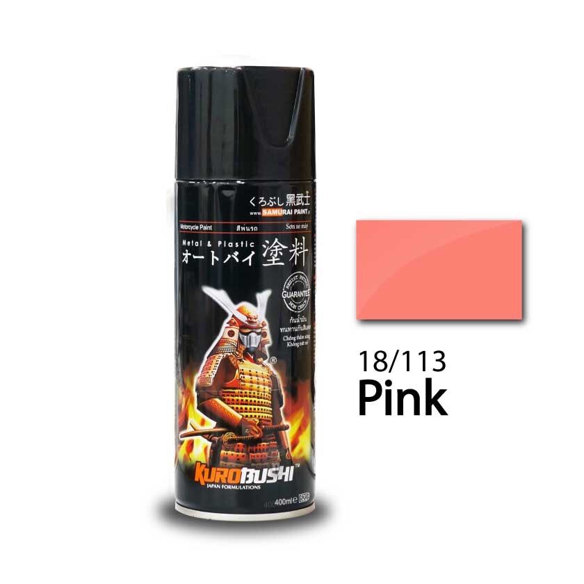 [HCM]113 _ Chai sơn xịt sơn xe máy Samurai 113 màu hồng _ Pink