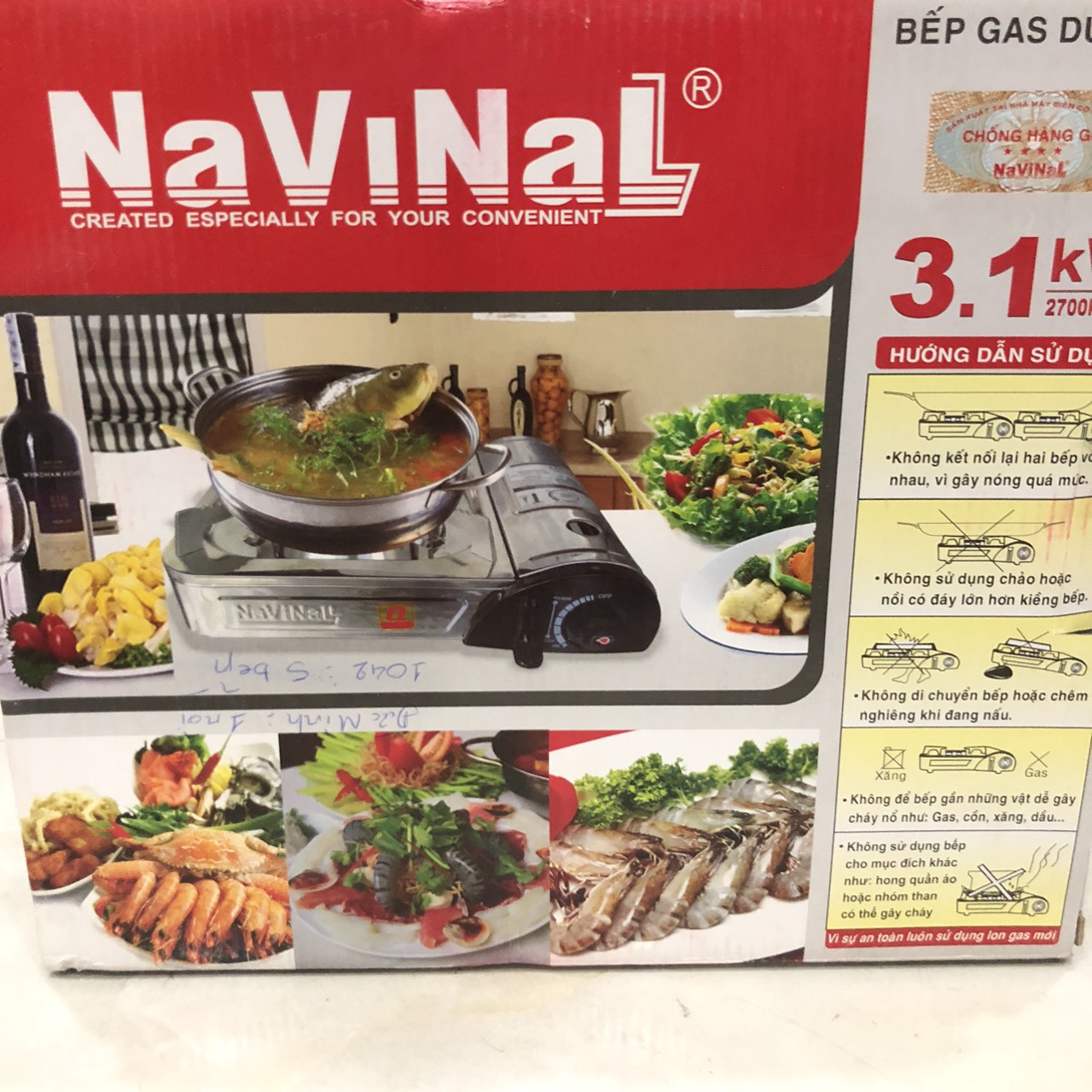 Bếp gas mini inox cao cấp Navinal