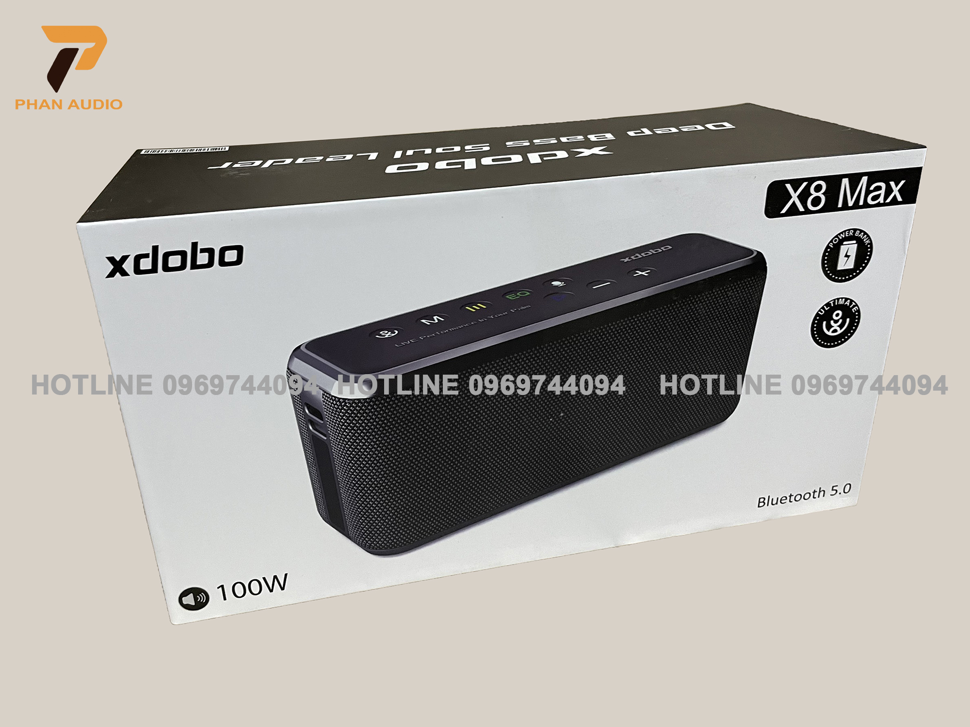 Loa bluetooth XODOBO X8 MAX 100W siêu trầm Chính hãng
