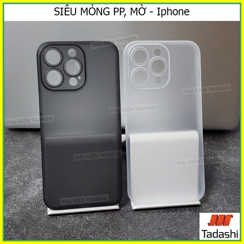 Ốp Lưng Siêu Mỏng IPhone 15 Pro Max/ 15 Pro/ 15/ 15 Plus, Iphone 14/ 14 Plus/ 14 Pro/ 14 Pro Max, Iphone 13/ 13 Pro/ 13 Pro Max Nhẹ Thoáng Khí, Không Ố Vàng, Có Gờ Bảo Vệ Camera.