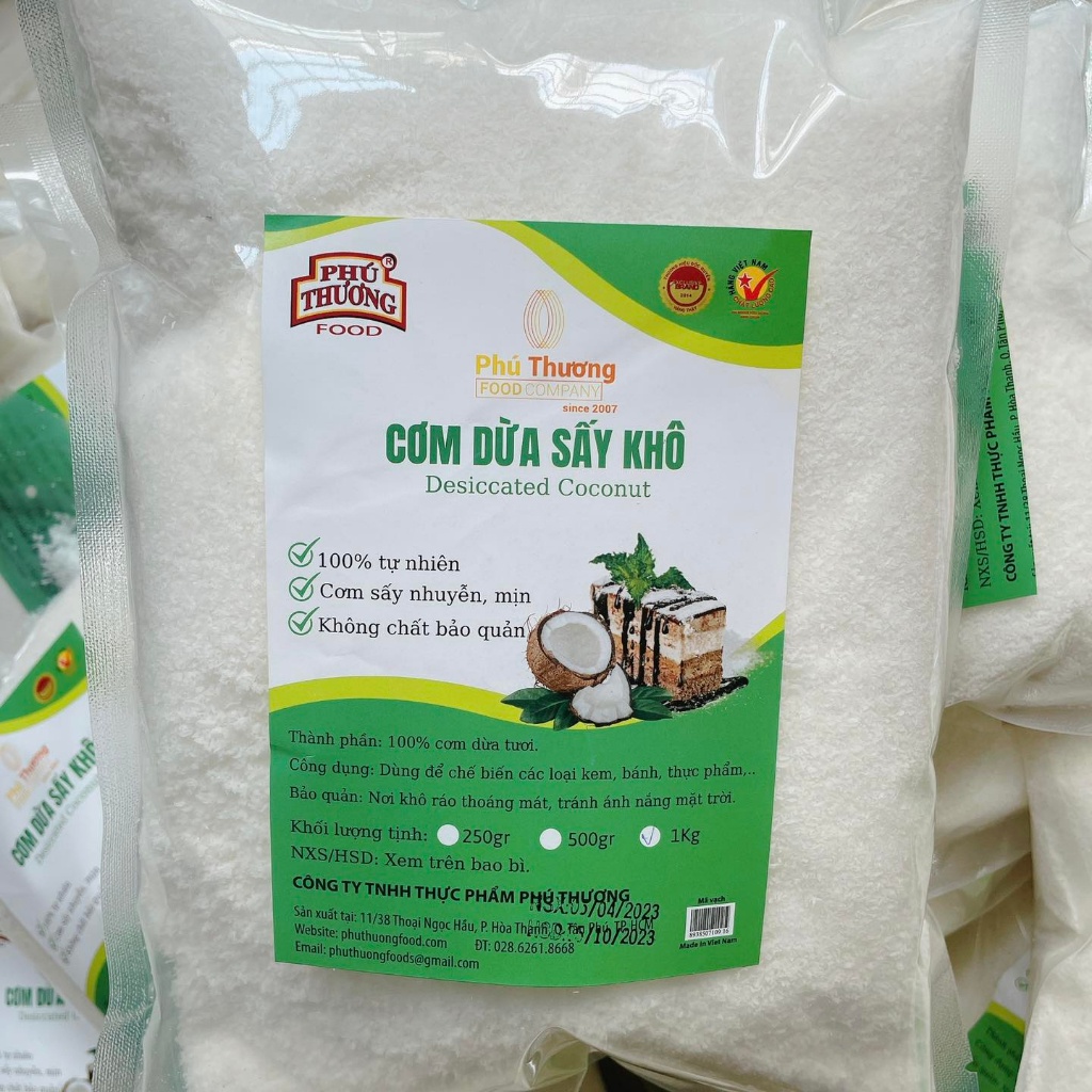 Cơm Dừa Sấy Mịn Phú Thương 1kg
