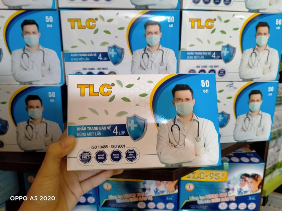 [HCM]KHẨU TRANG Y TẾ TLC 4 LỚP 50 PCS