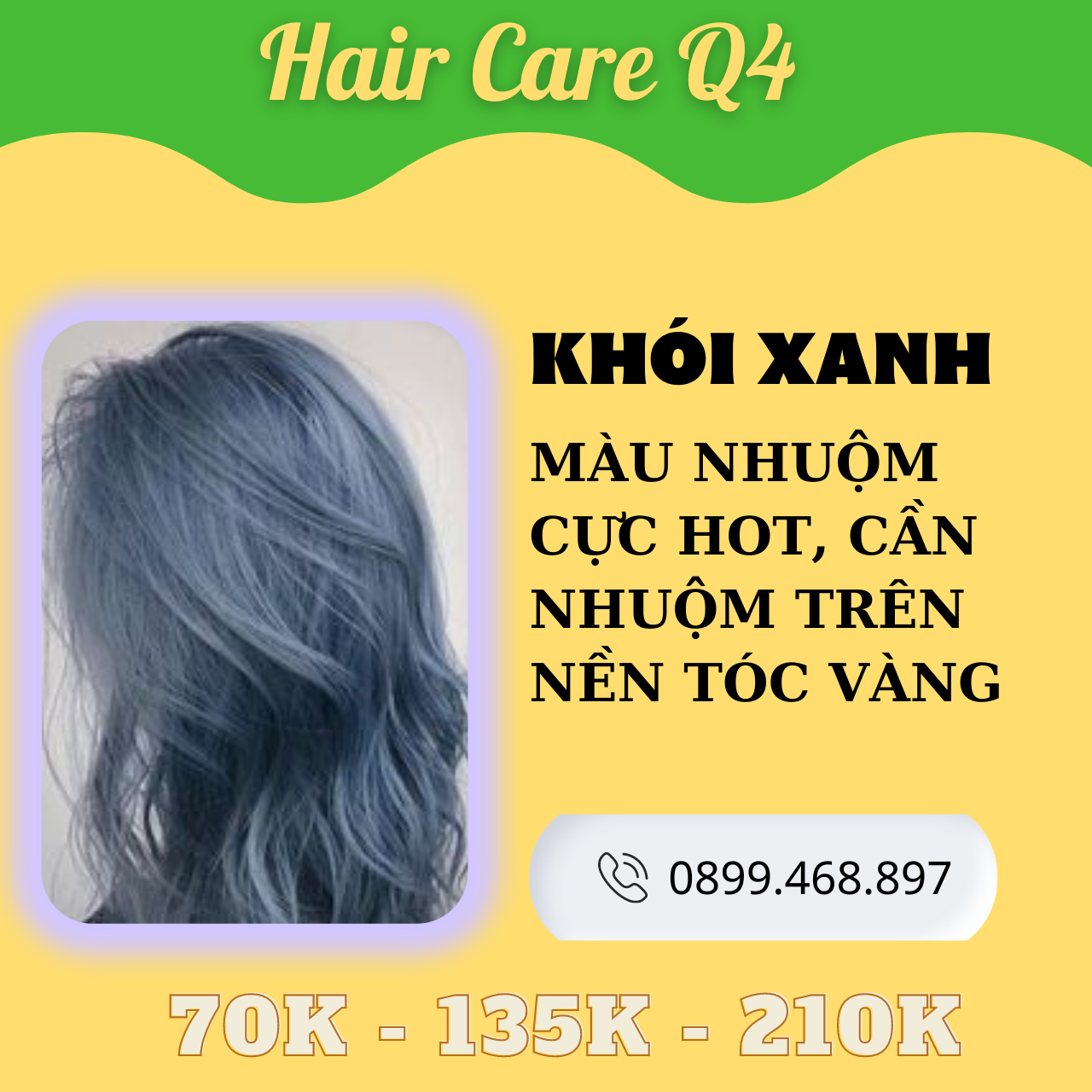 Thuốc Nhuộm Tóc Màu Xanh Khói