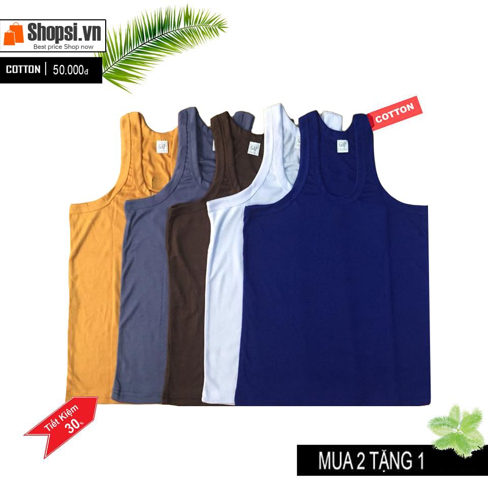 [HCM]Combo 3 Áo Thun Ba Lỗ Thun Dệt Kim G.A.P Sắc Hè