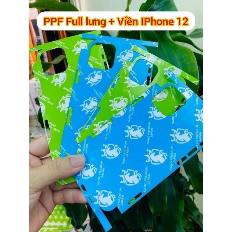 Dán PPF Full viền lỗ loa 4 lớp cho IPhone 12 Pro Max chất liệu nhám và bóng cực dễ dán