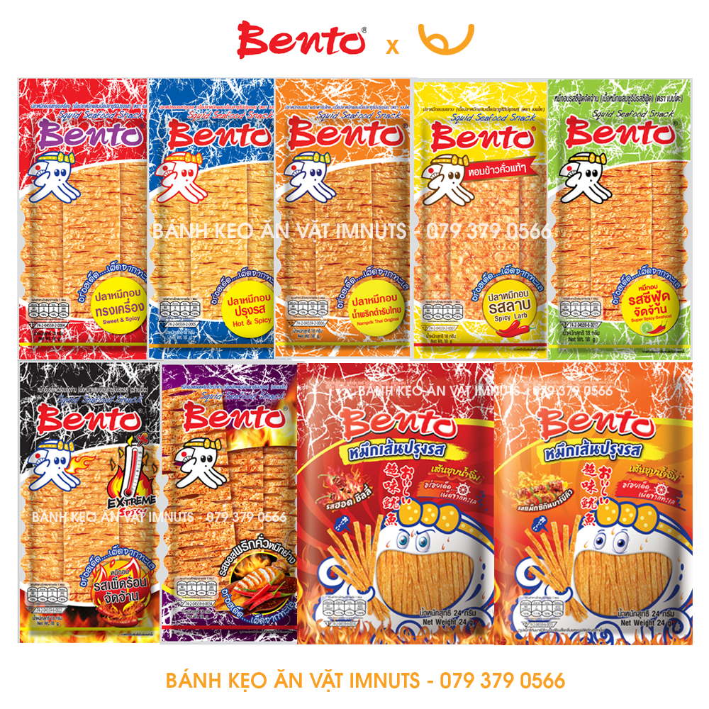 Snack Mực Bento Thái Lan đủ vị gói lớn 20g