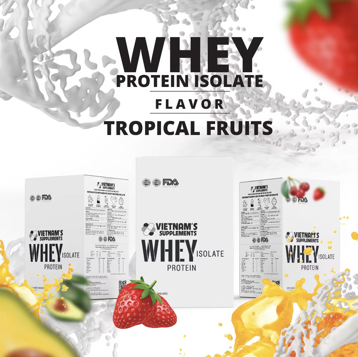 Whey Protein Isolate 1 gói 30gram 1 lần dùng