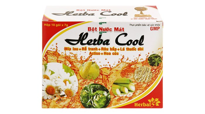 Bột nước mát Herba Cool hộp 10 gói x 7g