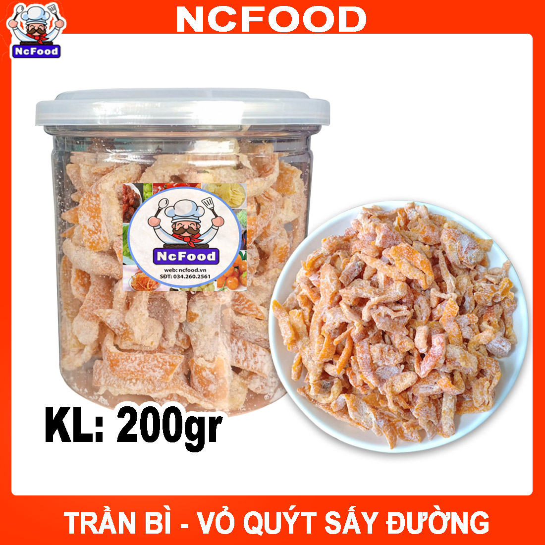 [200gr] Trần Bì - Vỏ quýt Sấy Đường