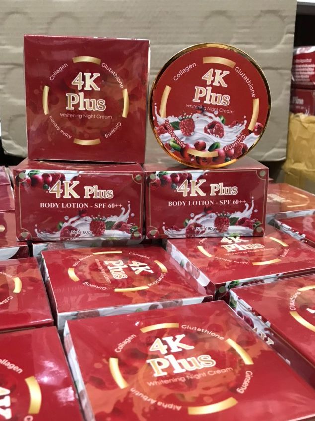 [Ảnh thật] KEM BODY 4K PLUS ĐỎ THÁI LAN CÓ HẠT TINH THỂ
