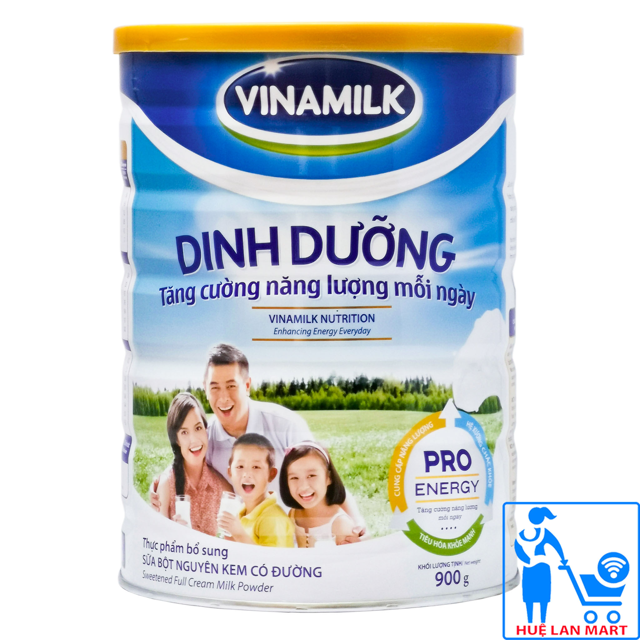 Sữa Bột Vinamilk Nguyên Kem Có Đường Dinh Dưỡng Hộp 900g (DINH DƯỠNG tăng cường năng lượng mỗi ngày)
