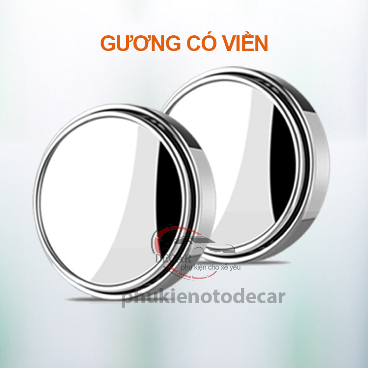 Set of 2 spherical mirror convex auto 360 degree mount rear view mirror, support wide-angle vision, can rotate 360 degrees for Oto truck, pickup, car car Mazda, Chevrolet, Toyota, Honda, Hyundai, Kia, ford, Nissan, vinfast