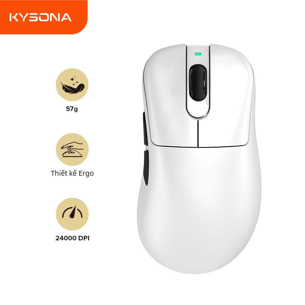 ＜119＞Chuột chơi game KYSONA Mars SE Không dây ba chế độ Bluetooth PAW311 Lên đến 24000 DPI có thể sạc lại