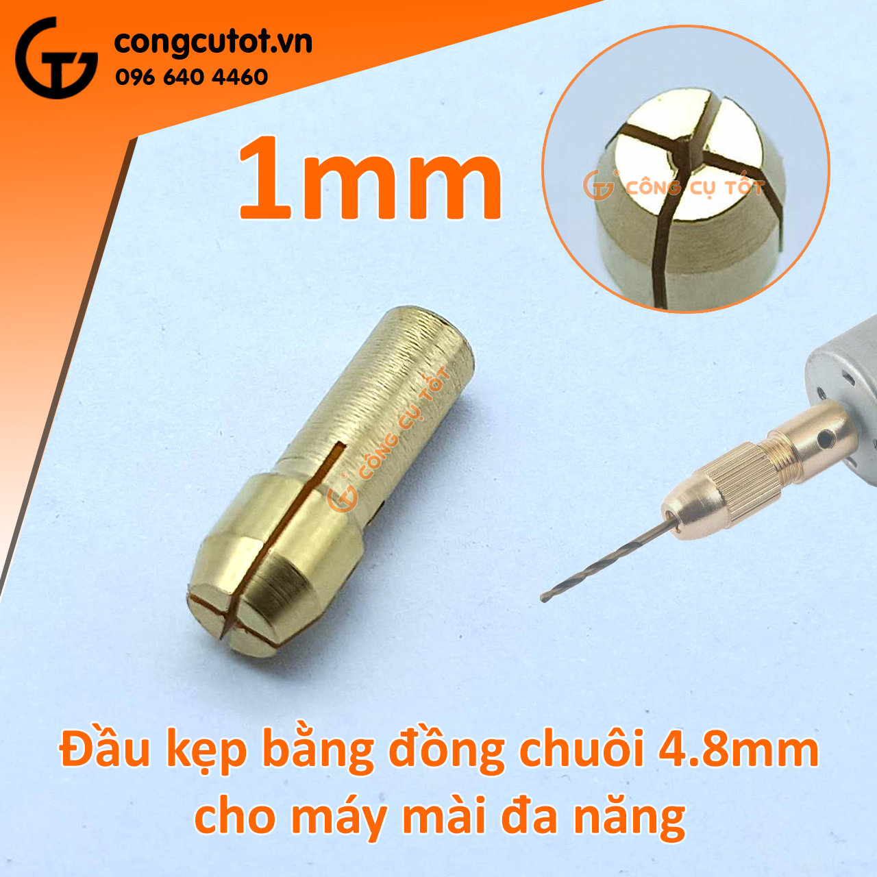 Đầu kẹp mũi khoan mini chuôi 4.8mm