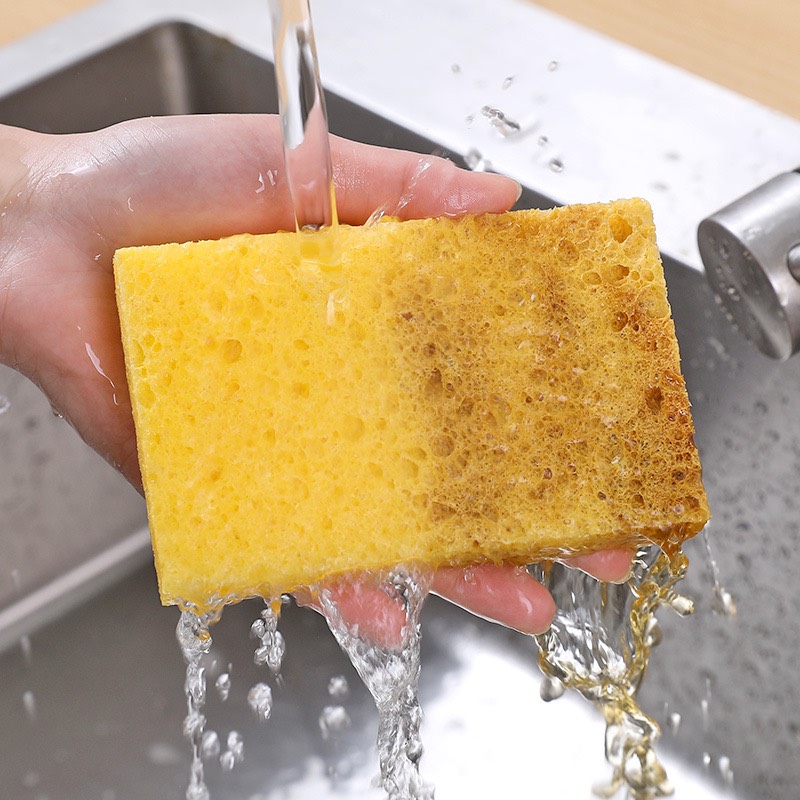 Miếng bọt biển rửa chén màu vàng,bọt biển rửa bát cọ rửa chén dĩa