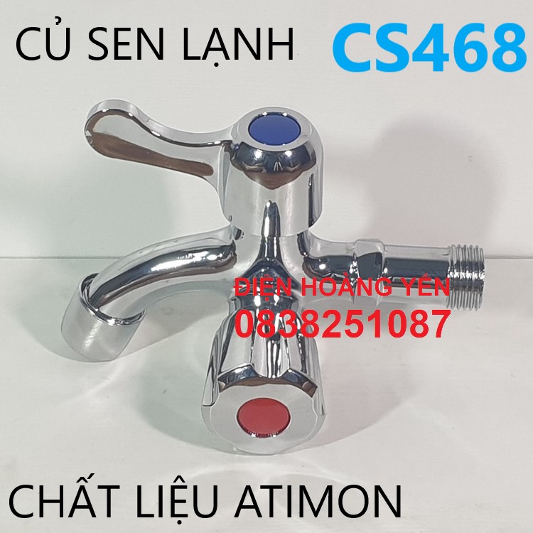 vòi củ sen tắm lạnh chất liệu atimon