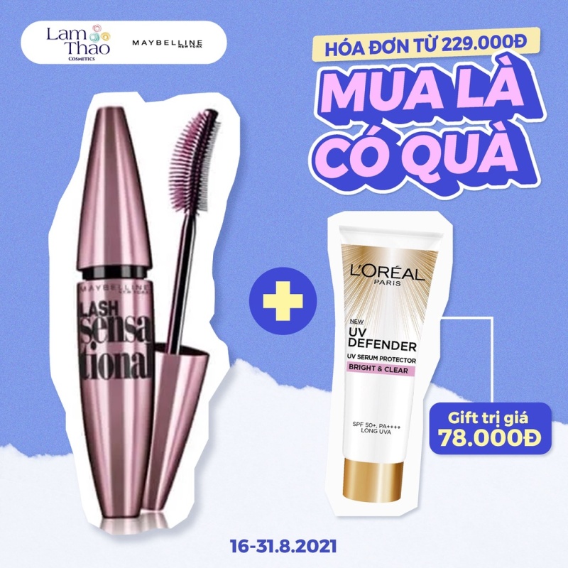 Mascara Làm Dài Và Tơi Mi Maybelline Lash Sensational Waterproof giá rẻ