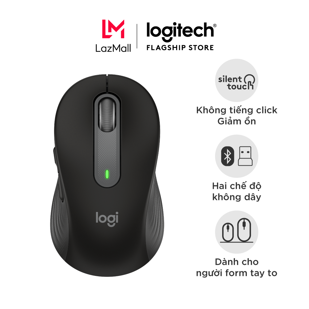 Chuột không dây bluetooth Logitech Signature M650 - Đen