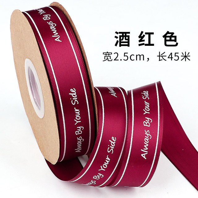 Ruy Băng Lụa In Chữ ALWAYS BY YOUR SIDE Bản 2,5cm (Bán mét) | Lazada.vn Ruy Băng Lụa In Chữ Always By Your Side Bản 2,5Cm (Bán Mét) | Lazada.Vn