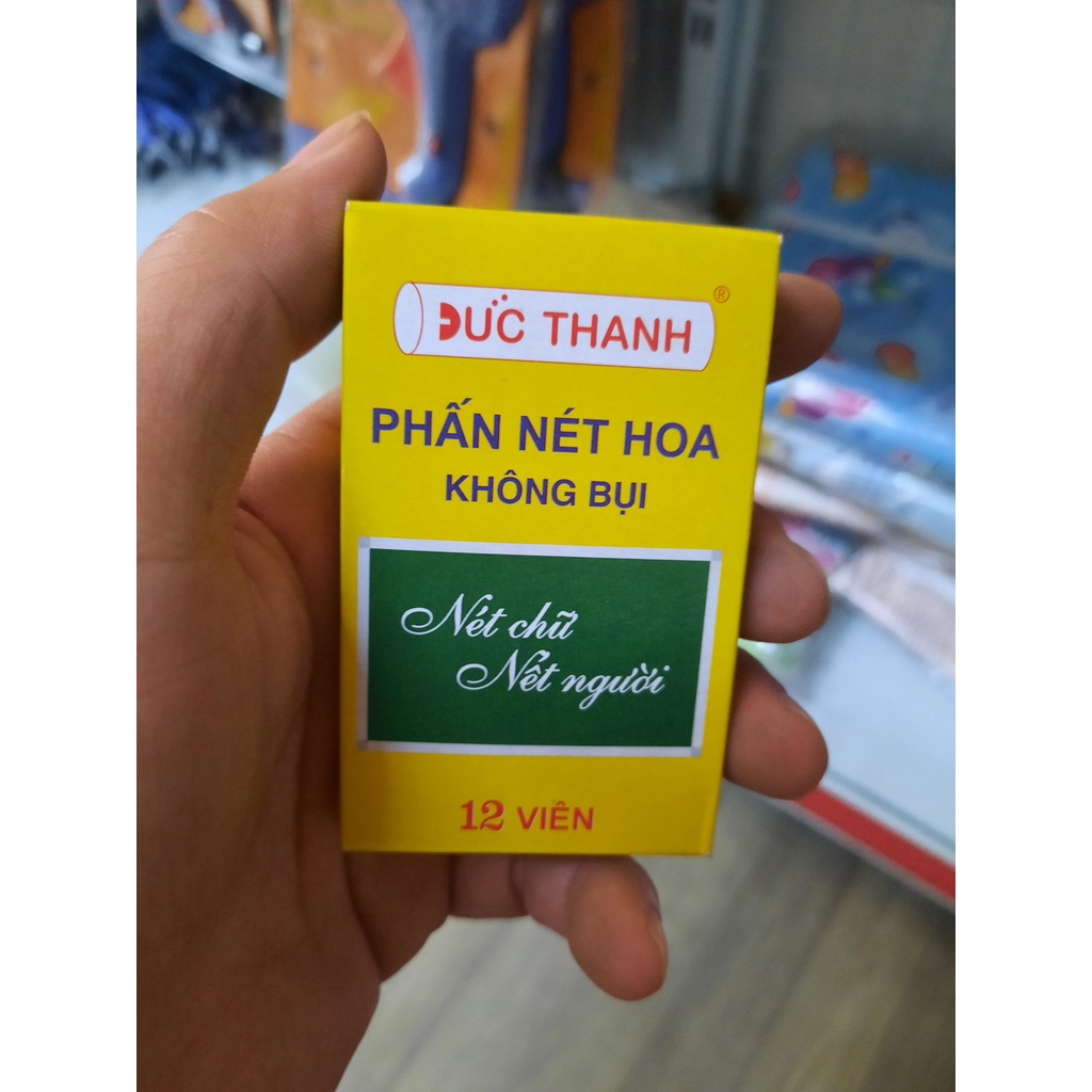 Hộp 12 viên Phấn trắng không bụi Đức Thanh