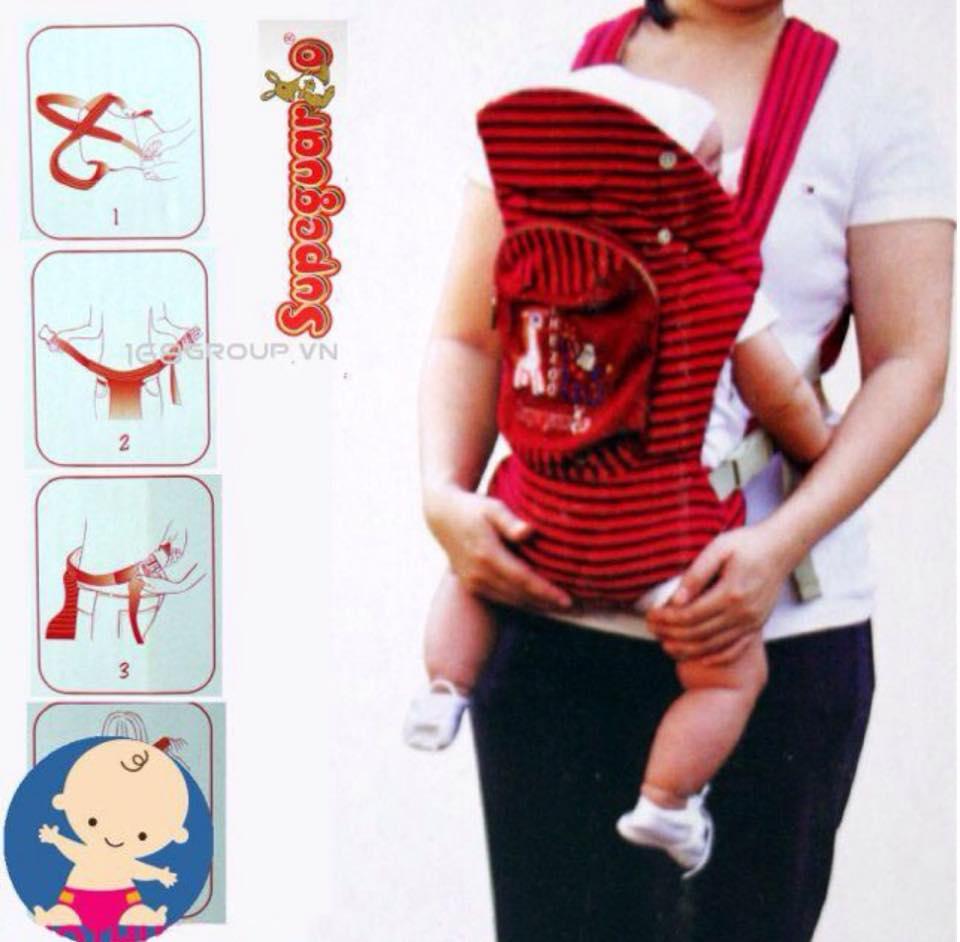 [HCM]Địu em bé 2in1 Supeguardo có đỡ cổ