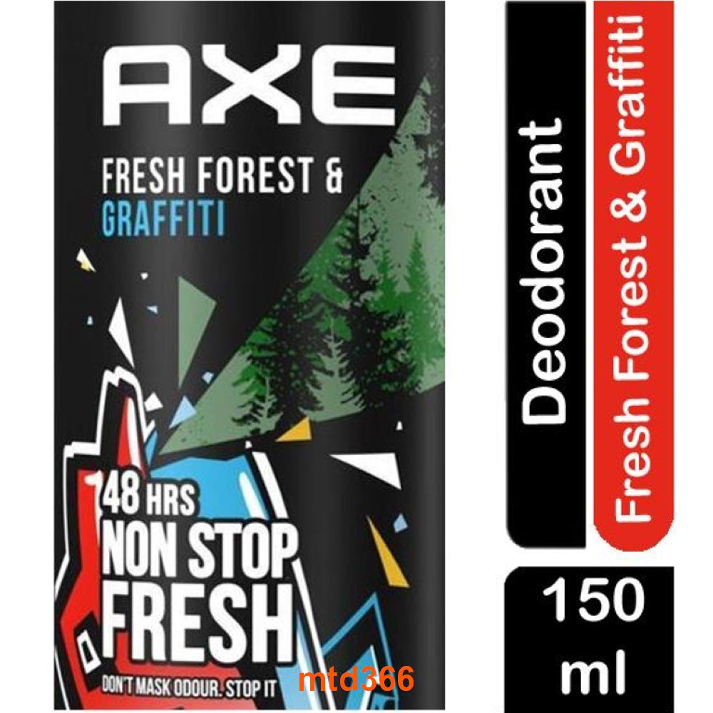 Xịt Khử Mùi Axe 150ml Fresh Forest & Graffiti