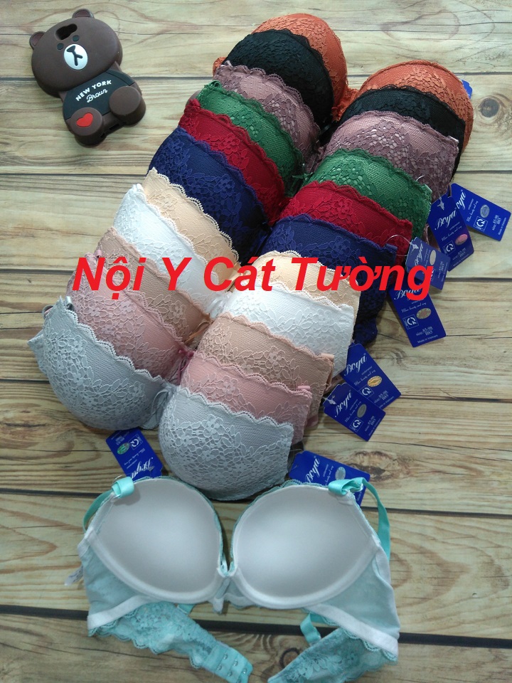 Bộ đồ lót Boya ren hoa mút vừa, có gọng