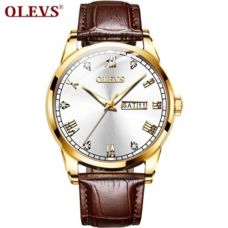 Đồng hồ nam OLEVS OL6898 dây da lịch lãm phong cách thumbnail
