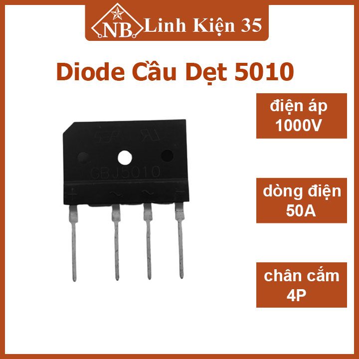 Diode cầu dẹt 5010 điện áp 1000v 50a