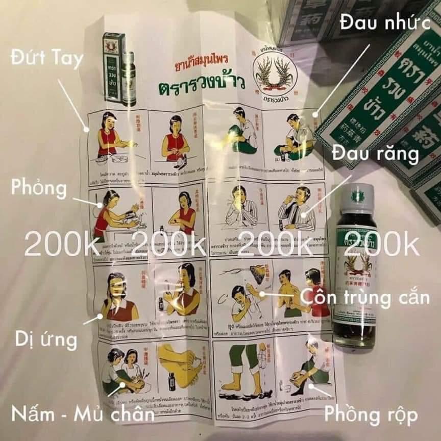 [HCM]DẦU BÔNG LÚA MINYAK THÁI LAN-THUỐC TRỊ ĐA VẾT THƯƠNG