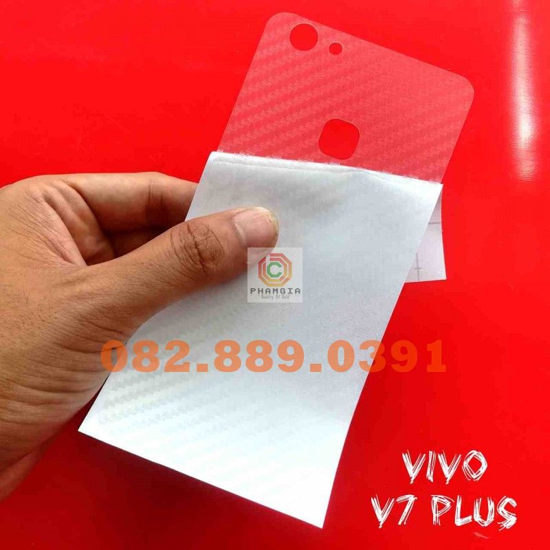 Miếng dán mặt lưng skin carbon Vivo V7/ V7 Plus